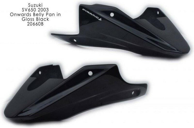 Pyramid Plastics / ピラミッドプラスチック Suzuki SV 650 N ベリーパン グロスブラック 2003-2015 | 20660B