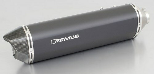 REMUS / レムス ブラック HAWK スリップオンマフラー コネクティングチューブ付き ステンレスブ