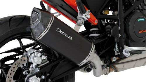 REMUS / レムス ブラック HAWK スリップオンマフラー コネクティングチューブ付き ステンレスブ