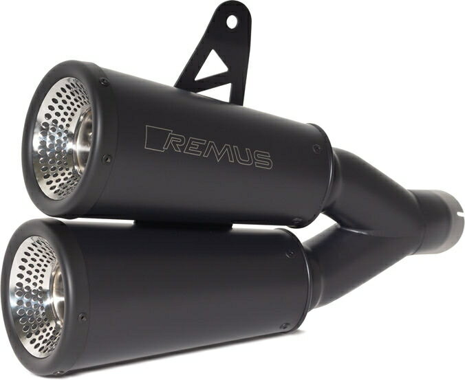 Remus / レムス Vertical スリップオン (sport exhaust)- ステンレススチール ブラック- incl. (EEC-) approva