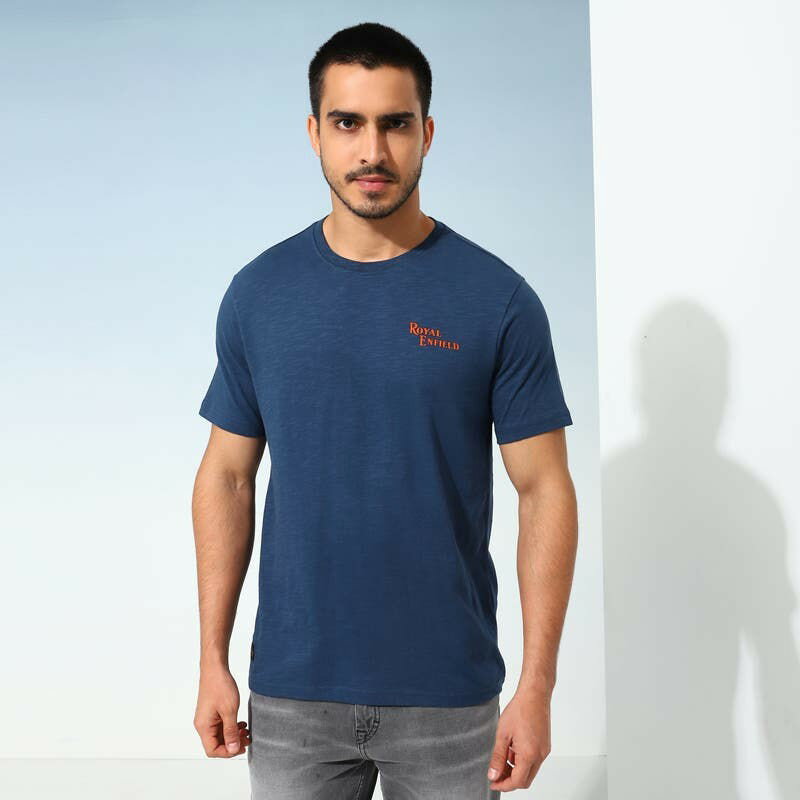 ROYAL ENFIELD / 륨եɽ Peak Pursuit Creneck T-Shirt - Navy | RL...