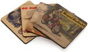 ROYAL ENFIELD / ロイヤルエンフィールド純正 120 Years Coaster -2 Mdf Wood (Set Of 4) - Multi | RLCCOO210027