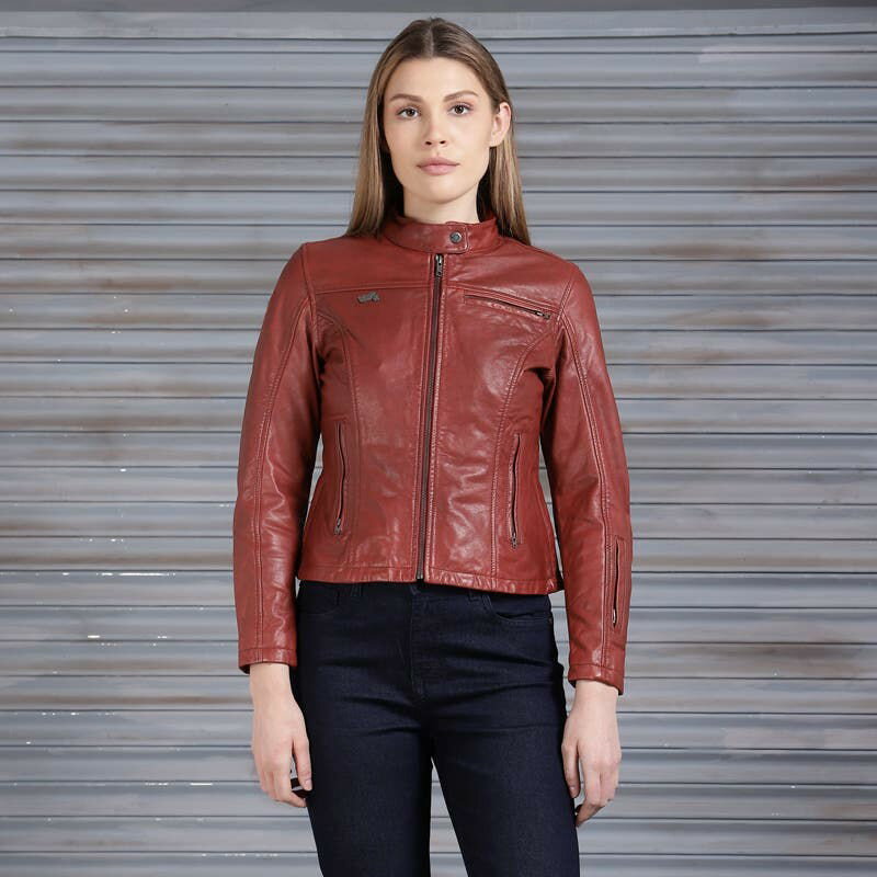 ROYAL ENFIELD / ロイヤルエンフィールド純正 Womens Leather Jacket - Red | RLAJKA210609