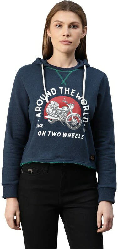 ROYAL ENFIELD / ロイヤルエンフィールド純正 Around The World Hoody - Navy Melange | RLASSA211138