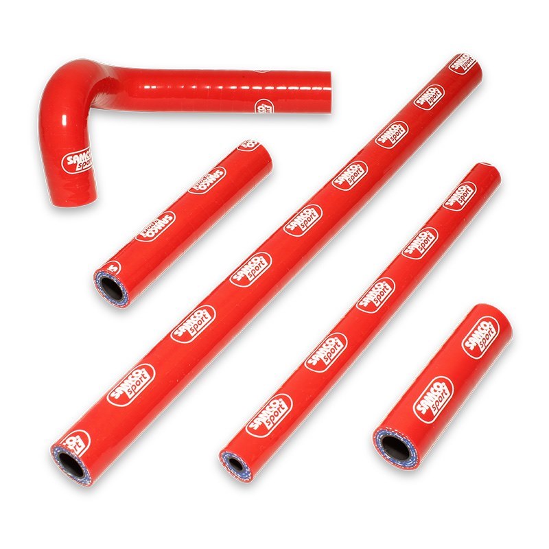 Samco Sport / サムコスポーツ シリコンホースキット レッド Aprilia RSV 1000 R 2004 - 2009 5 ピース Oil T