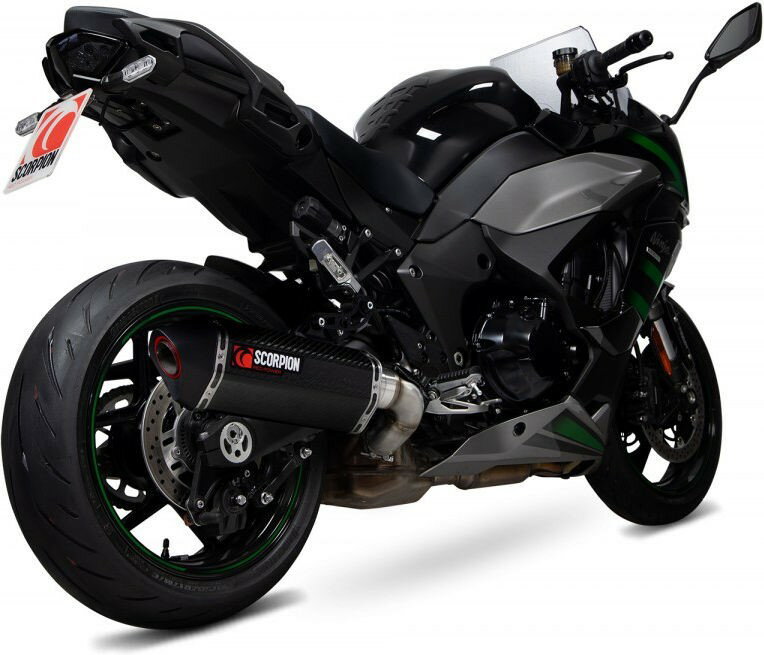Scorpion / スコーピオンマフラー Serket Parallel Slip-on Carbon Fibre Sleeve. Fits with panniers (NON EU HOMOLOGATED