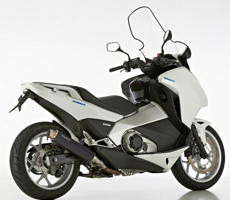 SHARK / シャークマフラー SRC 4 slip on exhaust (2-1)- Black- Round | 845105