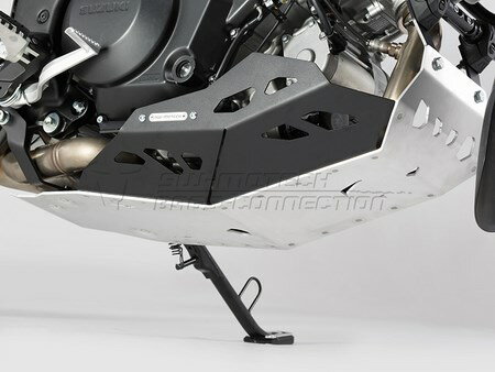 SWモテック / SW-MOTECH エンジンガード ブラック / シルバー V-Strom 1000 with クラッシュバー