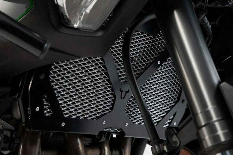 SW-MOTECH Radiator guard Black/Silver. Kawasaki Versys 1000 (18-). | KLS.08.922.10000