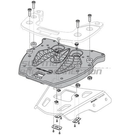 SW-MOTECH / SWモテック クラウザートップケース用アダプタープレート（他にクラウザーのK-Wing?
