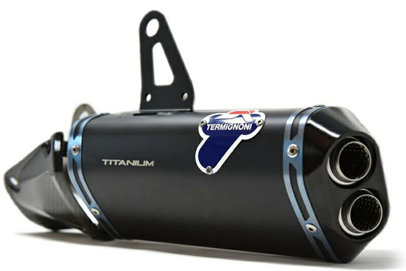 Termignoni / テルミニョーニ 2 SILENCERS DECAT ブラック + KIT UPMAP EU5- STAINLESS STEEL- TITANIUM ブラック | D18409400INA