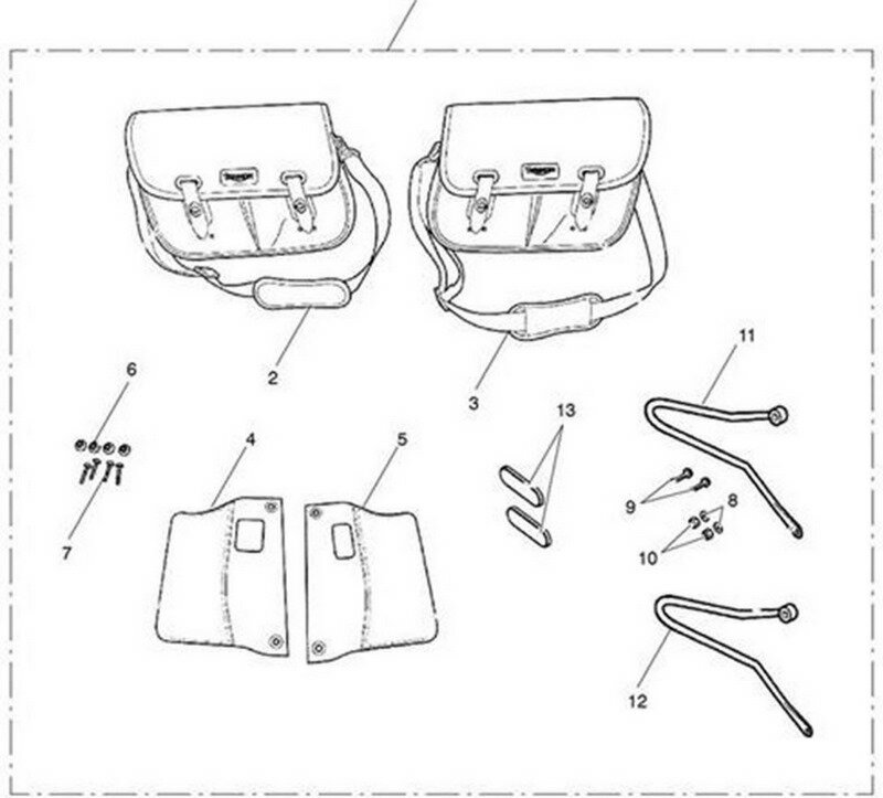 Triumph A9510125 - Triumph PANNIER- RH | A9510125