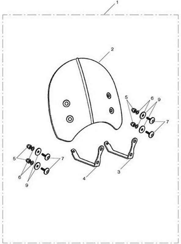 Triumph Scrambler Bracket- Flyscreen- RH. Motorcycle- Kit | A9700054(2.0)
