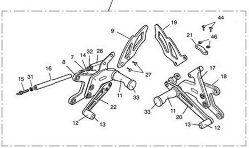 Triumph Plate Spacer Rear Sets | A9750624