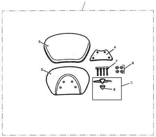 Triumph Bracket- Pillion Backrest Pad A9750688 | A9750688