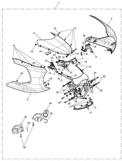 Triumph Fairing Cockpit Centre | T2302522-PG