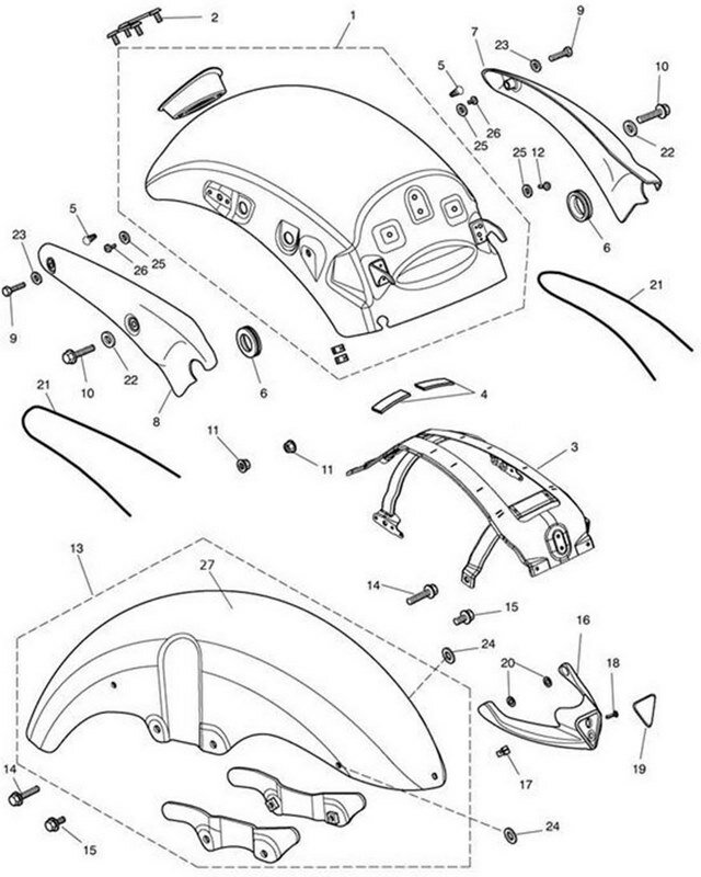 Triumph T2305910 - Triumph MUDGUARD | T2305910