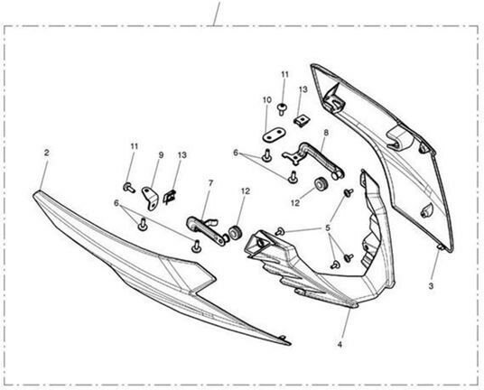 Triumph Street Triple Bellypan- Painted- LH. Motorcycle- Kit | T2309105-PG