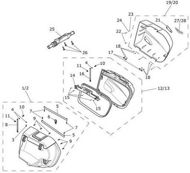 Triumph Base Assy Pannier LH | T2356837