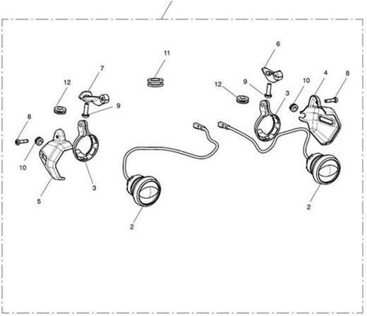 Triumph Clamp Fog Lamp Lower RH | T2708706