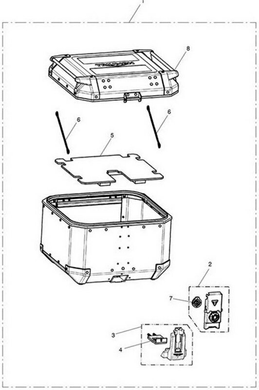 Triumph Tiger（タイガー） Latch Assy- Cast- Top Box. Motorcycle | T9500580