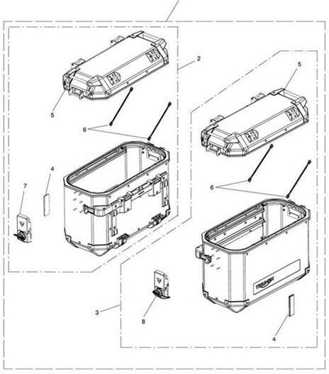 Triumph Pannier- Aluminium- RH- Slv- KL T9500858 | T9500858