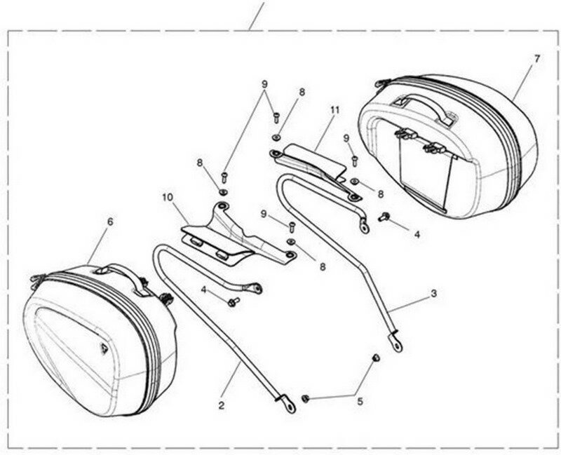 Triumph Pannier- LH- Nylon T9510185 | T9510185