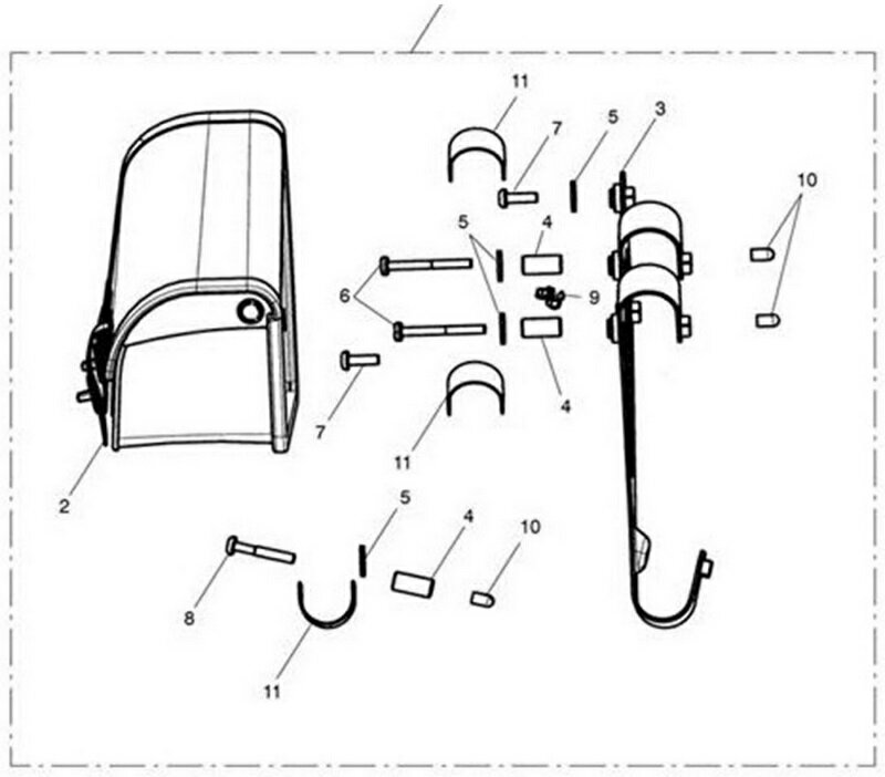 Triumph Bracket- Bag- Swing Arm T9510198 | T9510198