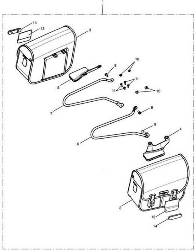 Triumph T9510239 - Triumph PANNIER RAIL | T9510239