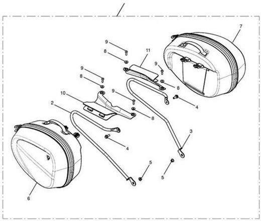 Triumph Thruxton (スラクストン) Pannier Rail | T9510399