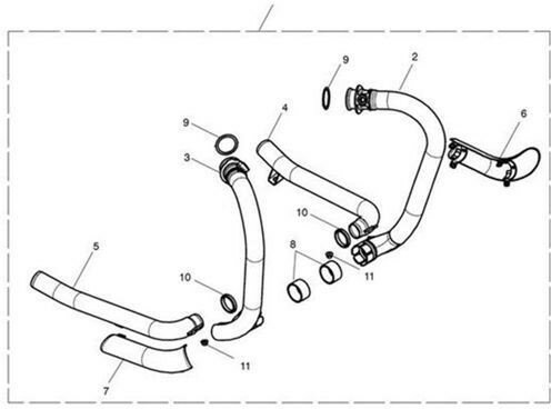 Triumph Exhaust Link Pipe- RH- ֥å T9600606 | T9600606