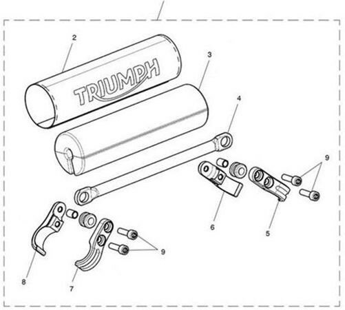 Triumph Pad- Handlebar Brace T9634567 | T9634567