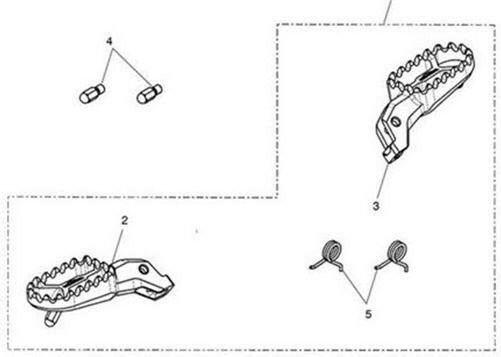 Triumph / トライアンフ フットレスト 左側 | T9770174