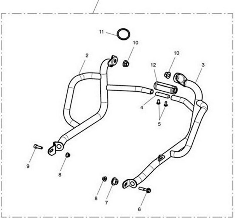 Triumph Dresser Bar- LH- Graphite. Street- Motorcycle | T9788034