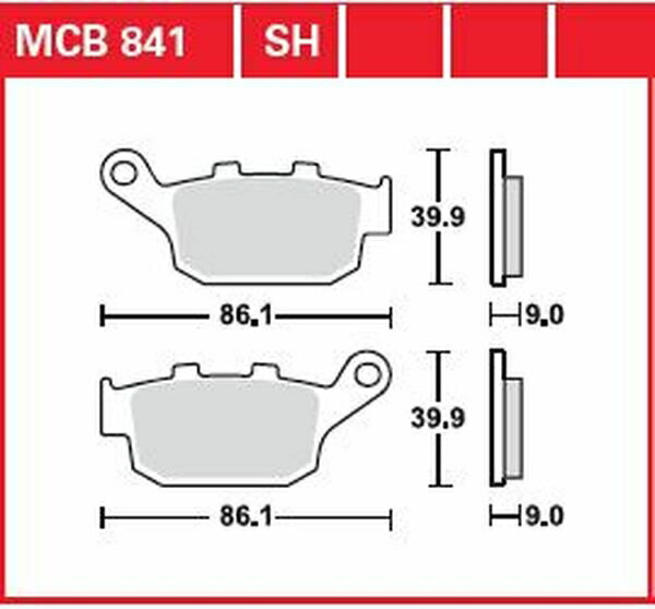 TRW（ティーアールダブル） ブレーキパッド SINTER REAR STREET MCB841SH