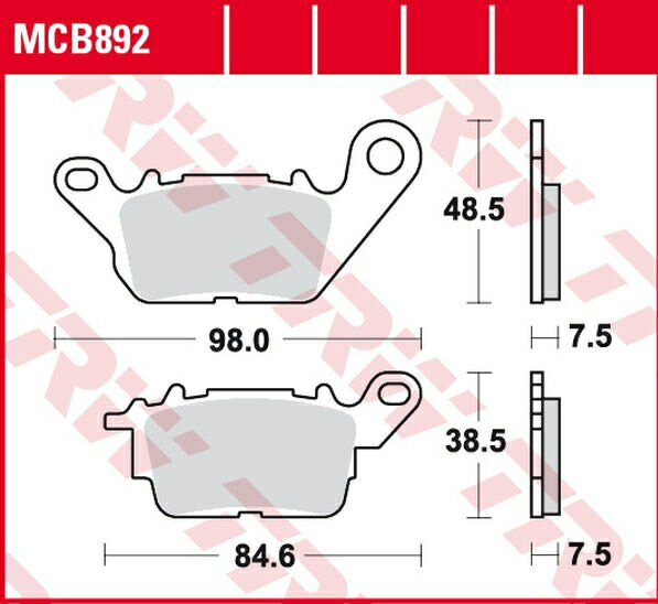 TRW（ティーアールダブル） ブレーキパッド ORGANIC | MCB892