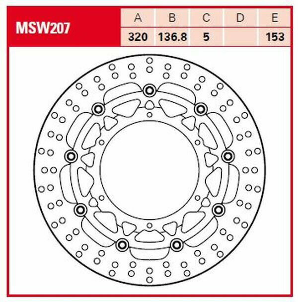 TRW BRAKE ROTOR FLOAT RND L/R | MSW207