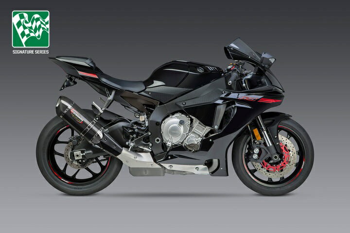 Yoshimura / ヨシムラ USA YZF-R1/M/S 15-19 Alpha Stainless Slip-On Exhaust- W/ Carbon Fiber Muffl..