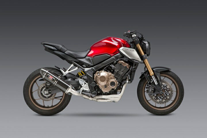 Yoshimura / ヨシムラ USA CBR650F 14-18/Cb650F 18/Cb650R 19-20 Race R-77 Stainless Full Exhaust- W/ Carbon Fiber Muffler |