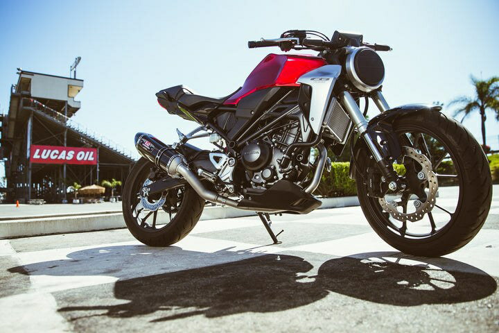 Yoshimura / ヨシムラ USA CB300R 19-21 Race R-77 Stainless Full Exhaust- W/ Carbon Fiber Muffler | 12310AJ220