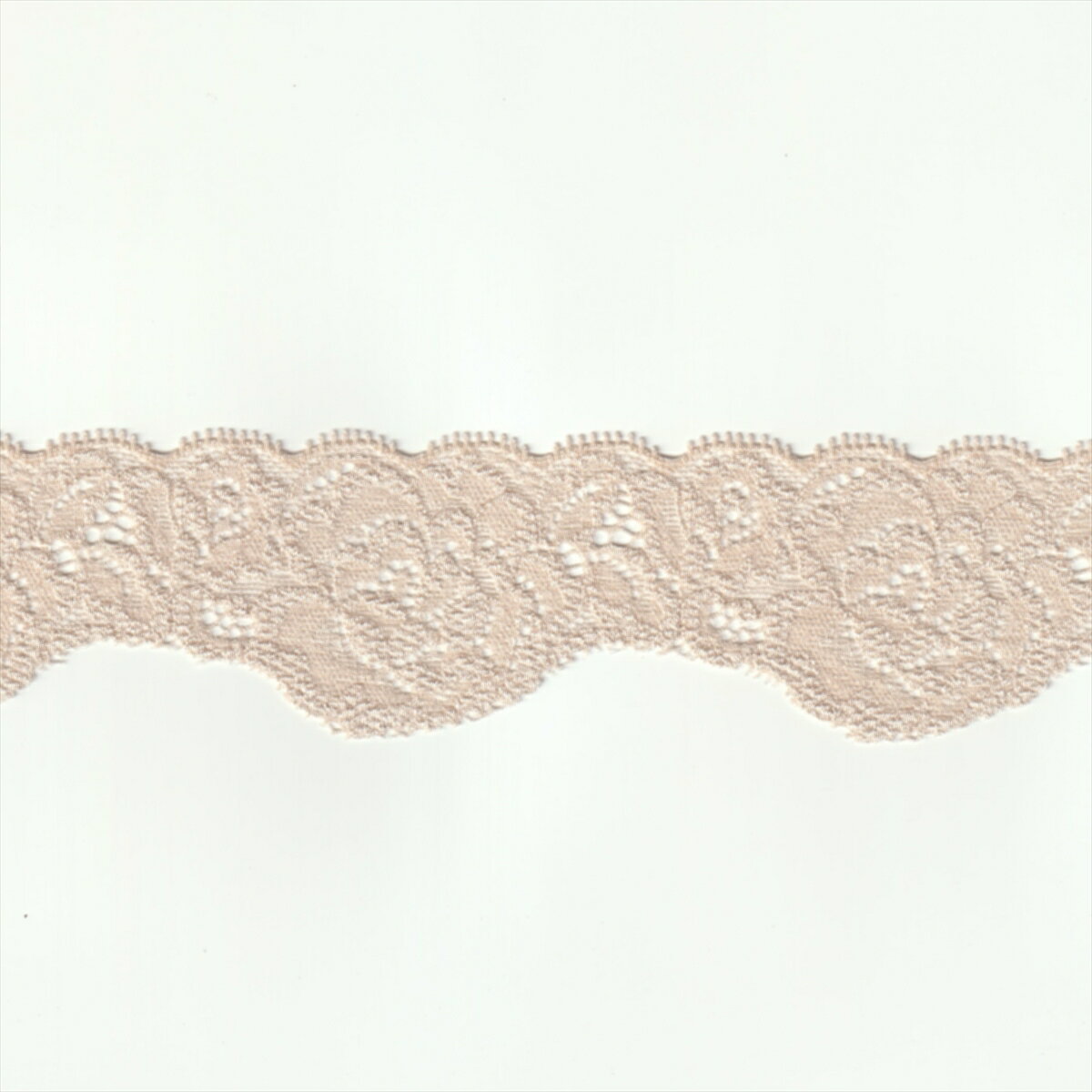 Cotton （Patterned Cloth） - ストレッチ レース生地 ベージュ パープル ローズ 幅50mm ナイロン ポリウレタン / カット売り ハンドメイド DIY 手芸用 アクセサリー 生地 単品 レース 【post】