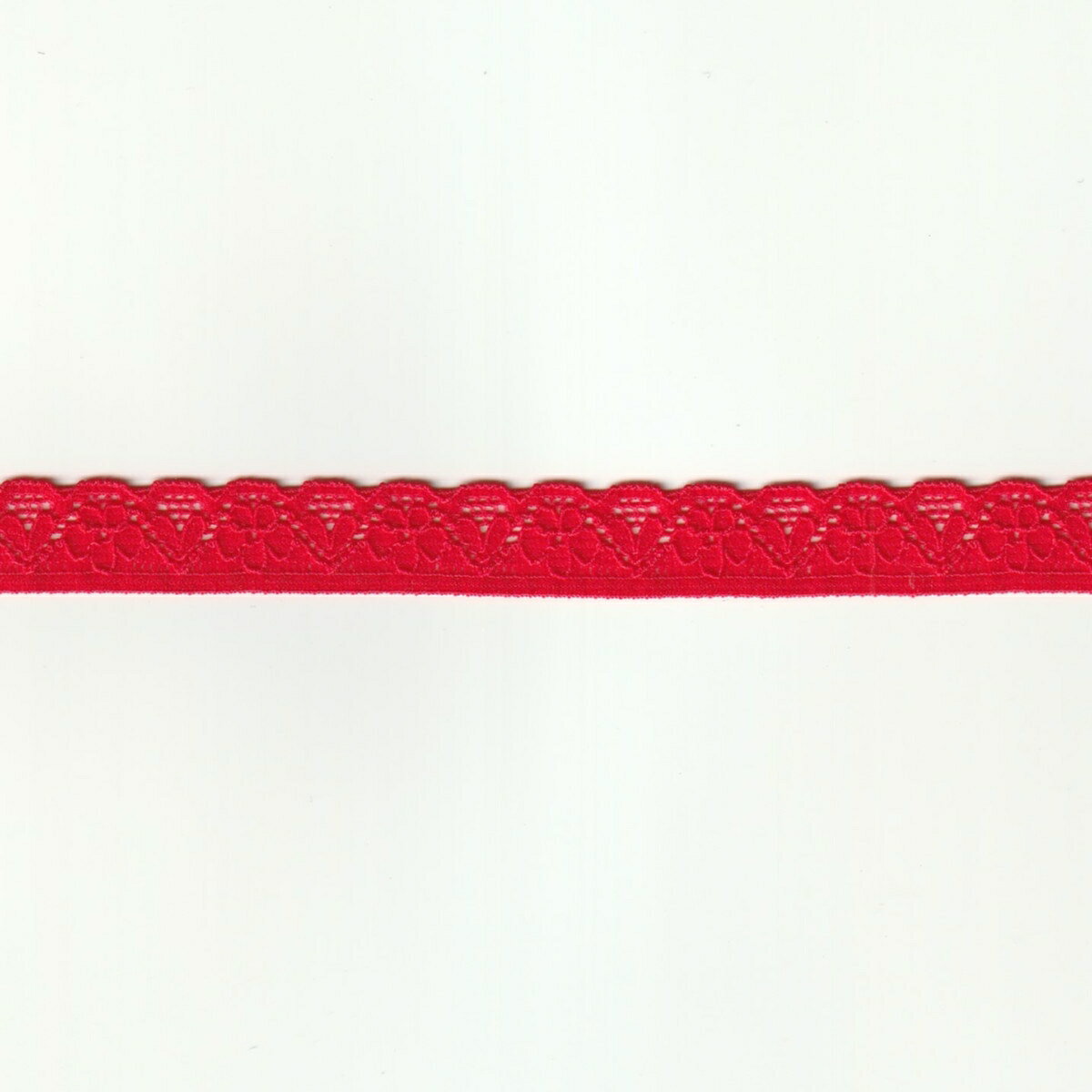 ストレッチ レース生地 レッド 幅13mm ナイロン ポリウレタン / カット売り ハンドメイド DIY 手芸用 ..