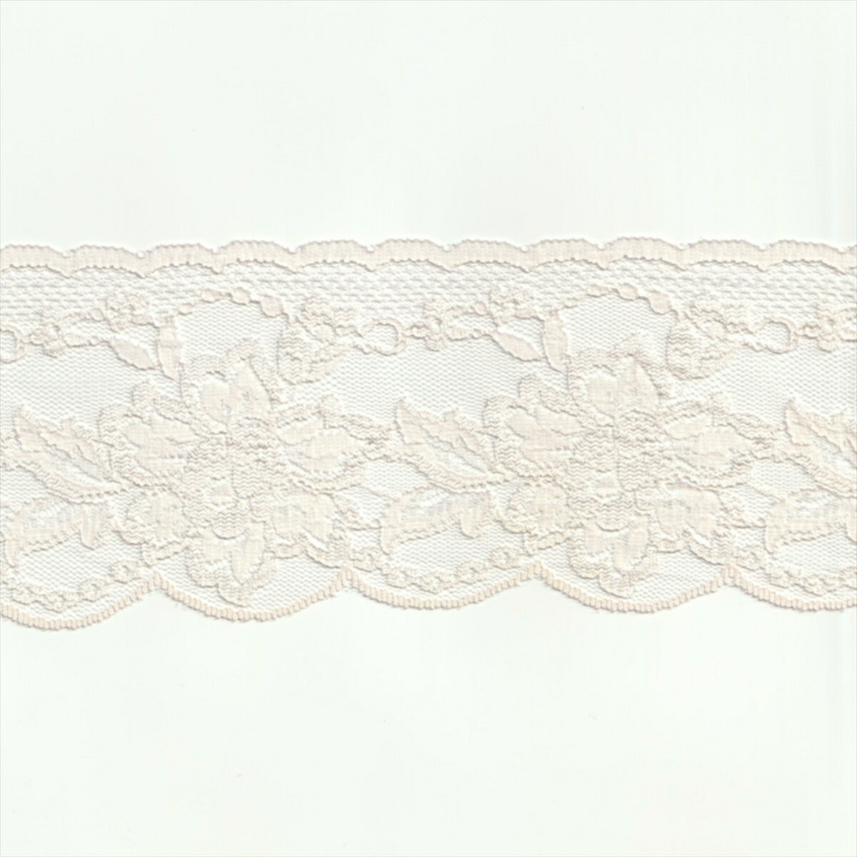 ラッセル レース生地 ピーチ 幅85mm ナイロン / カット売り ハンドメイド DIY 手芸用 アクセサリー 生..