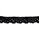 ガーリーなブラックの細レース チュールレース カット売り ハンドメイド DIY 手芸用 アクセサリー 生地 単品 レース 【post】