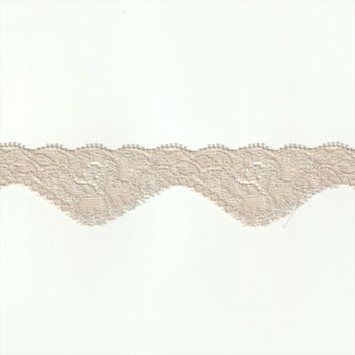 Cotton （Patterned Cloth） - ストレッチ レース生地 ベージュ ピーチ 幅36mm ナイロン ポリウレタン / カット売り ハンドメイド DIY 手芸用 アクセサリー 生地 単品 レース 【post】