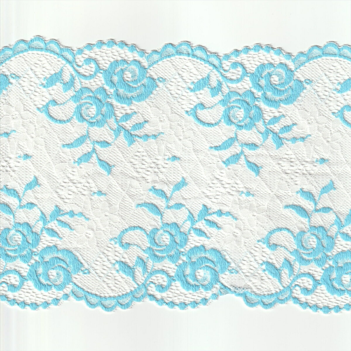 ストレッチ レース生地 ブルー ピンク 幅160mm ナイロン レーヨン その他 / カット売り ハンドメイド DIY 手芸用 アクセサリー 生地 単品 レース 【post】