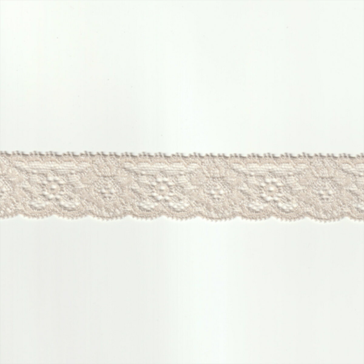 Cotton （Patterned Cloth） - ストレッチ レース生地 ベージュ ピーチ 幅30mm ナイロン ポリウレタン / カット売り ハンドメイド DIY 手芸用 アクセサリー 生地 単品 レース 【post】