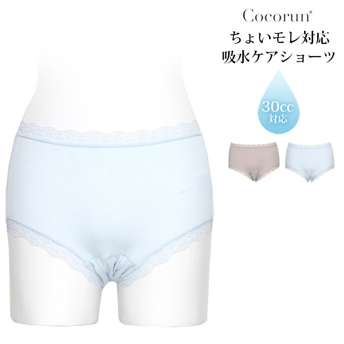 ちょいモレ 対応 吸水 ケアショーツ 30ml スタンダード ケア シンプル 無地 ショーツ マチ抗