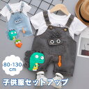 男の子 セットアップ シャツ+サロペット 恐竜 半袖 子供服 夏 2点セット キッズ ベビー 赤ちゃん 上下セット お出かけ 七五三 初節句 ベビー服 出産祝い 結婚式 通園 通学 80 90 100 110
