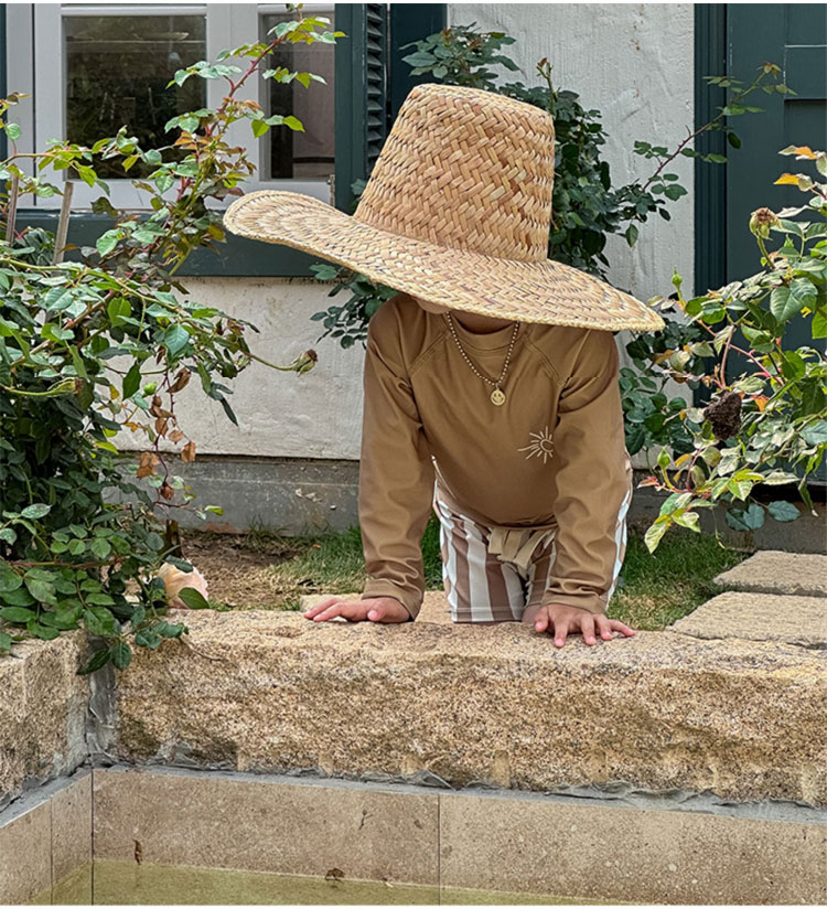 キャップ付き 長袖 キッズ水着 男の子 セパレ...の紹介画像3